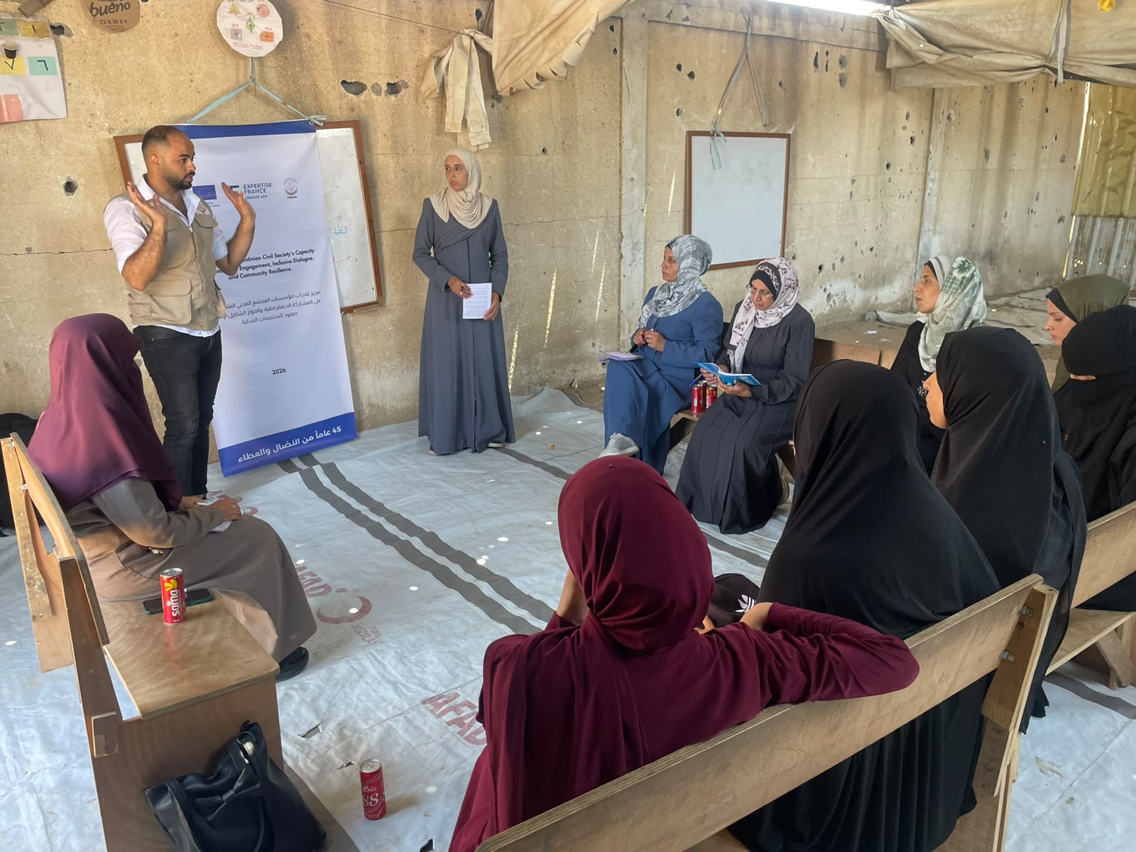نظمت جمعية المرأة العاملة ورشة مبادرات نسوية دير البلح لـ تعزيز دور النساء وتمكين عضوات مجلس الظل من صنع الأثر بـ المجتمع.