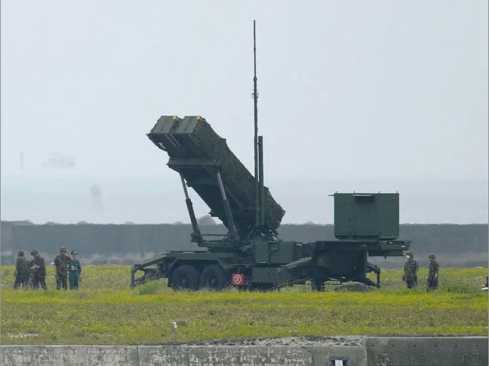 وحدة صواريخ باتريوت المتقدمة من طراز "PAC-3" (الجيل الثالث) في جزيرة إيشيغاكي بمحافظة أوكيناوا جنوبي اليابان (رويترز)