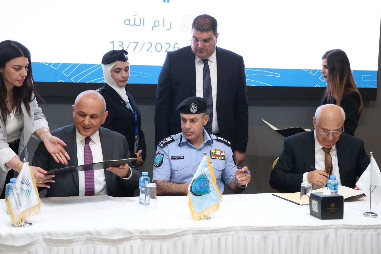 اتفاقية شراكة موسعة بين النقل والشرطة وسوق رأس المال والاتحاد الفلسطيني لشركات التأمين