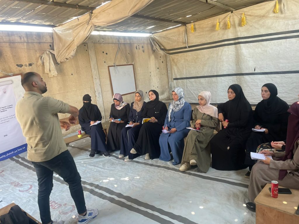 لقاء تدريبي دير البلح: جمعية المرأة العاملة تنظم ورشة لـ تشجيع المبادرة النسوية