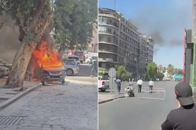 انفجاران يهزان العاصمة دمشق قرب مقر إقامة الرئيس الفرنسي واستنفار أمني مكثف