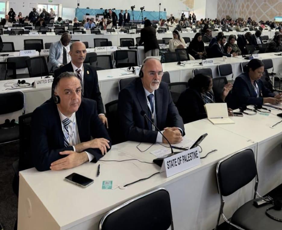 وفد دولة فلسطين برئاسة وزير الزراعة خلال المشاركة في مؤتمر COP17 بمنغوليا